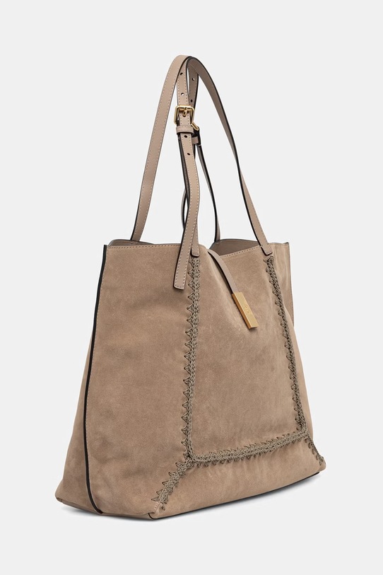 Pollini torebka tote damska zamszowa PC4444PP1OQE1 zielony SS26