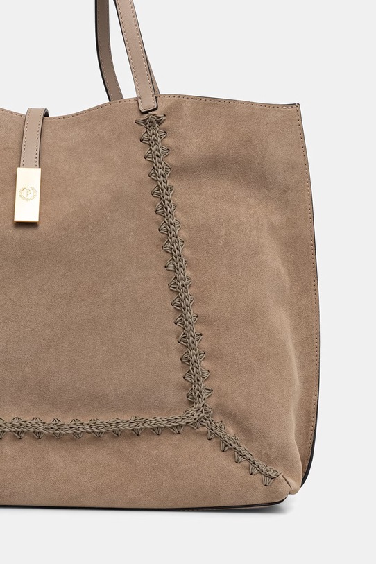 Akcesoria Pollini torebka tote damska zamszowa PC4444PP1OQE1 zielony