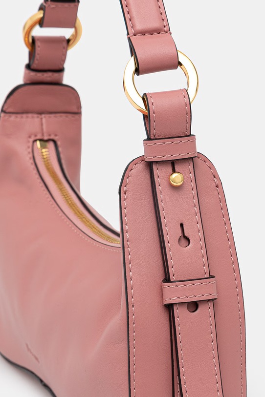 Kožená kabelka Pollini ružová PC4441PP1OQG0