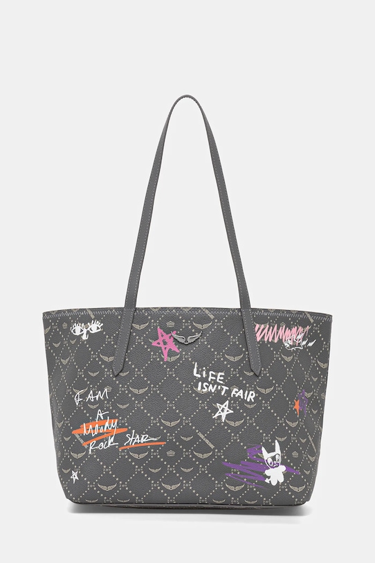 Τσάντα ZADIG&VOLTAIRE συνθετικό γκρί LWBA04281