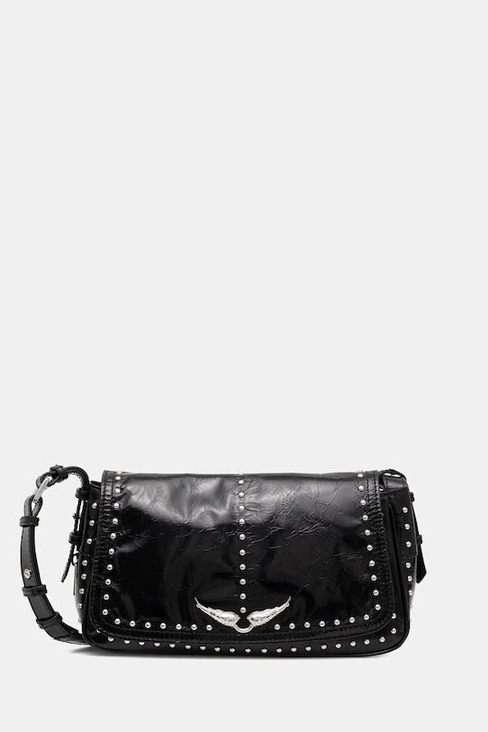 ZADIG&VOLTAIRE torebka skórzana nie mieści A4 czarny LWBA04168