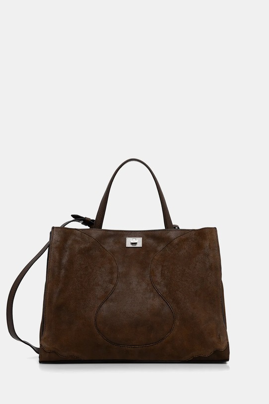 Τσάντα σουέτ ZADIG&VOLTAIRE δέρμα σαμουά καφέ LWBA04322