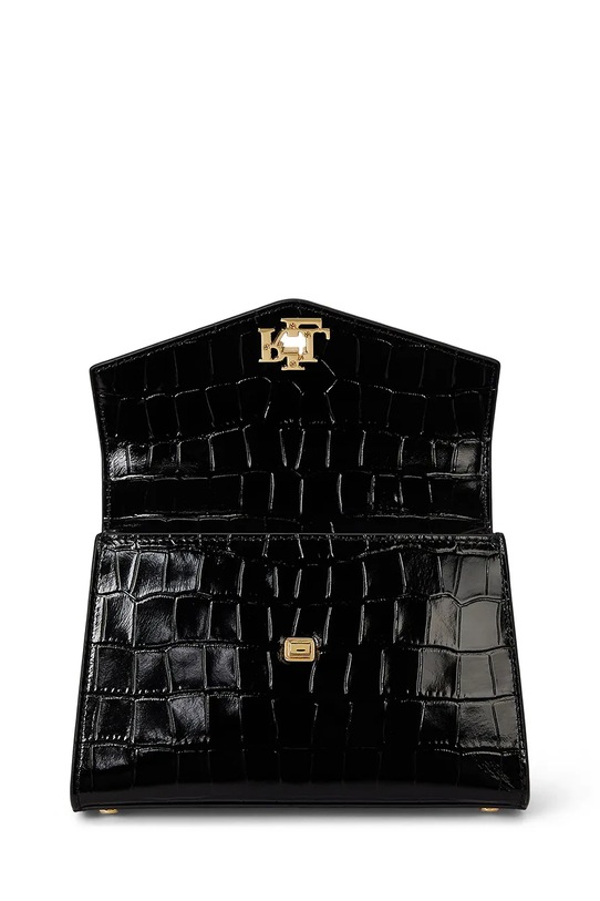 Lauren Ralph Lauren torebka skórzana czarny 431974462