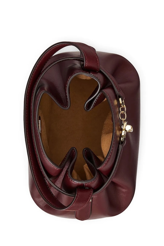 Lauren Ralph Lauren torebka skórzana bordowy 431982787