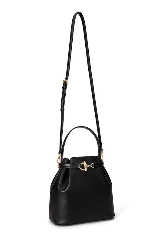 Akcesoria Lauren Ralph Lauren torebka skórzana 431982787 czarny