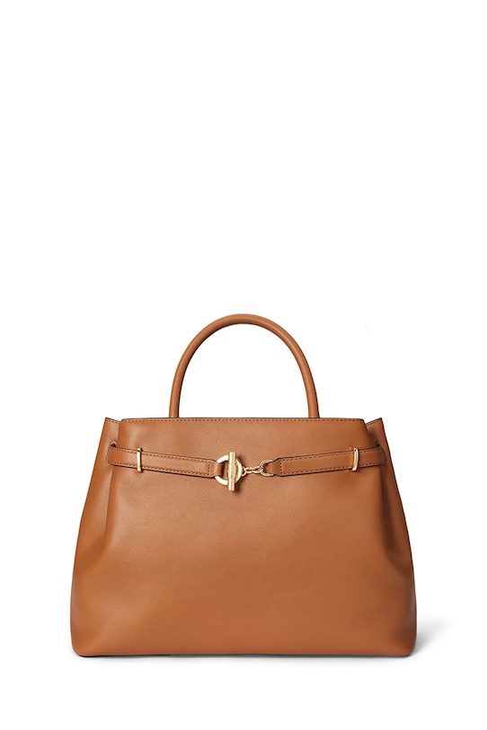 Usnjena torbica Lauren Ralph Lauren Ustreza A4 rjava 431P03417