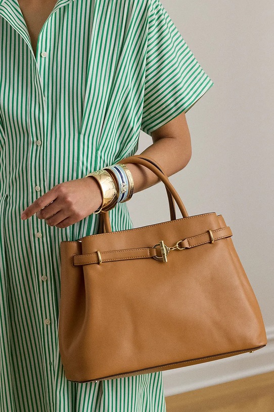 Usnjena torbica Lauren Ralph Lauren 431P03417