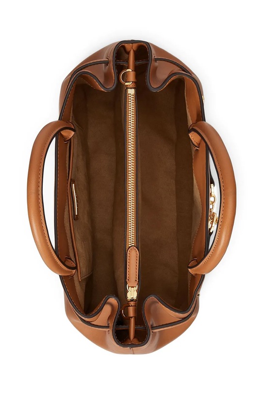 Usnjena torbica Lauren Ralph Lauren rjava 431P03417