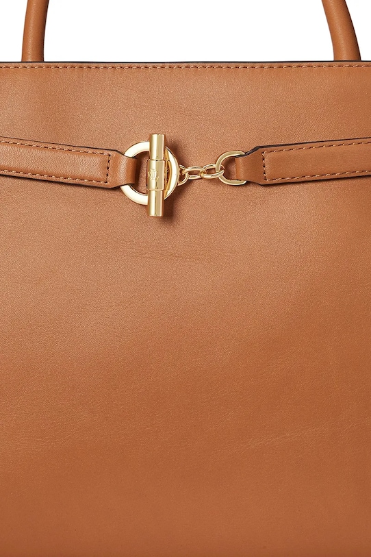 Δερμάτινη τσάντα Lauren Ralph Lauren 431P03417 μαύρο