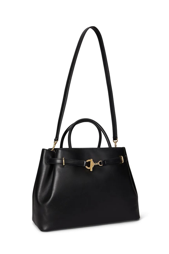 Lauren Ralph Lauren torebka skórzana 431P03417 czarny SS26