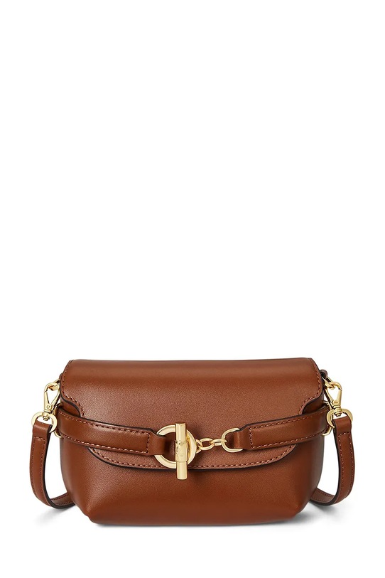 Lauren Ralph Lauren torebka skórzana skóra licowa brązowy 431P04297