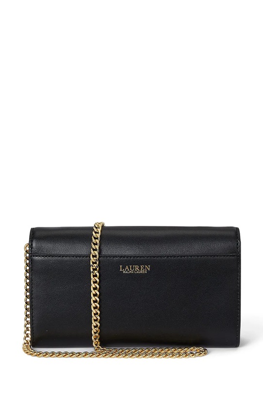 Akcesoria Lauren Ralph Lauren torebka skórzana 432980206 czarny