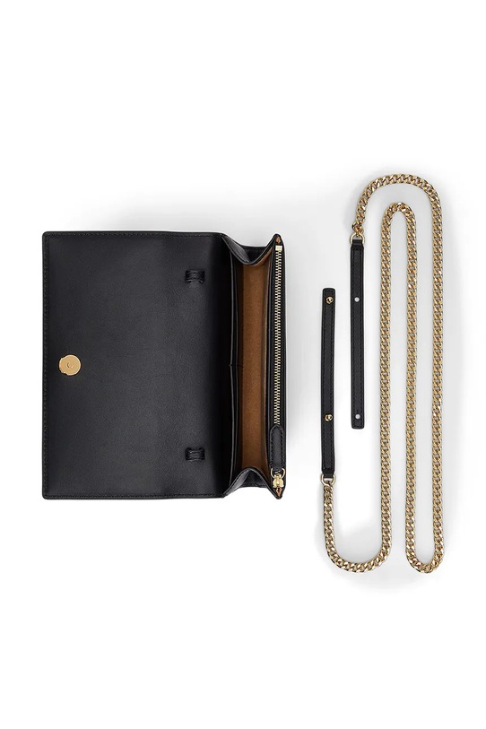 Lauren Ralph Lauren torebka skórzana czarny 432980206