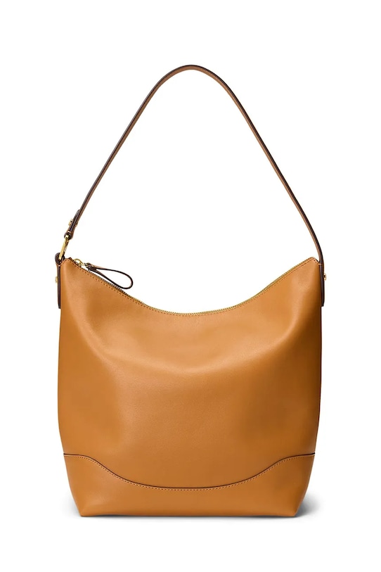 Lauren Ralph Lauren torebka skórzana skóra licowa brązowy 431P03419