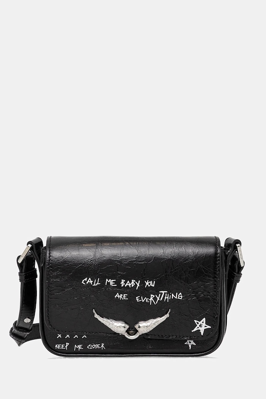 ZADIG&VOLTAIRE torebka skórzana skóra licowa czarny LWBA04188