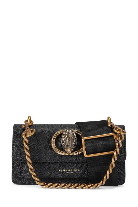 Kurt Geiger London torebka skórzana Chelsea skóra licowa czarny 5266700109