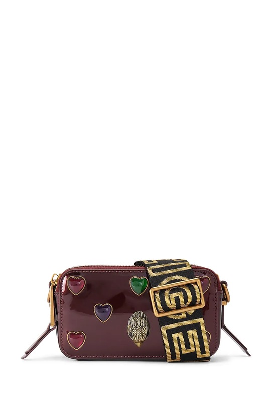 Kožená kabelka Kurt Geiger London Shoreditch nevejde se A4 burgundské 5390354309