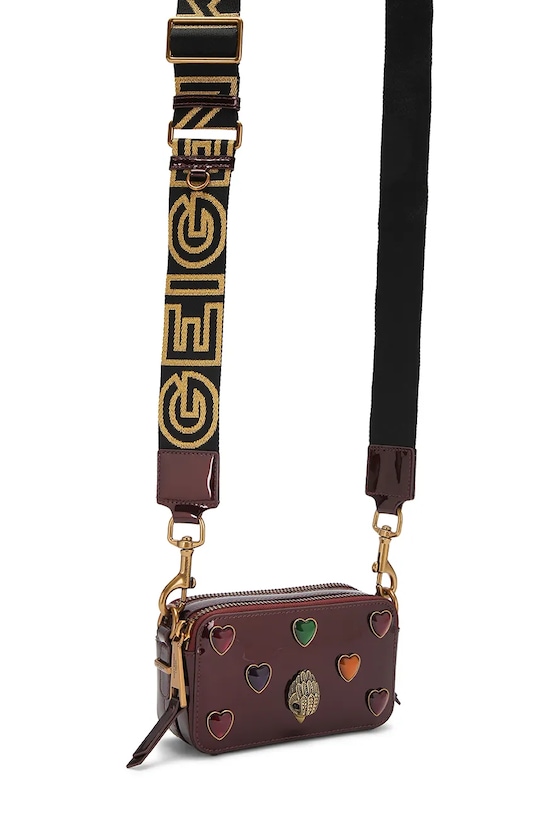 Kurt Geiger London torebka skórzana Shoreditch 5390354309 bordowy SS26