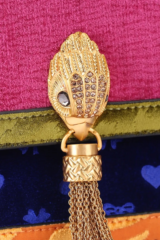 Kurt Geiger London torebka welurowa Shoreditch 3536269789 multicolor