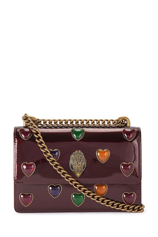 Kurt Geiger London torebka skórzana Shoreditch aplikacja bordowy 5384354309