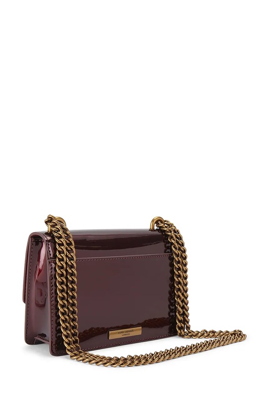 Akcesoria Kurt Geiger London torebka skórzana Shoreditch 5384354309 bordowy