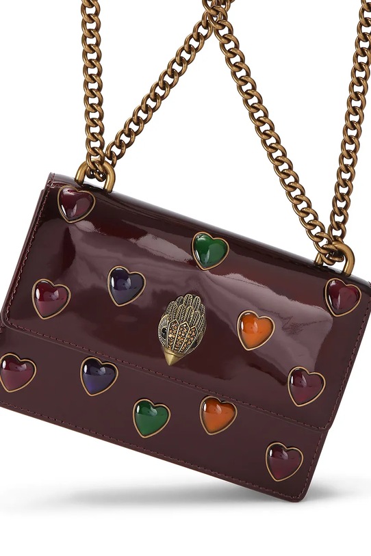 Kurt Geiger London torebka skórzana Shoreditch bordowy 5384354309