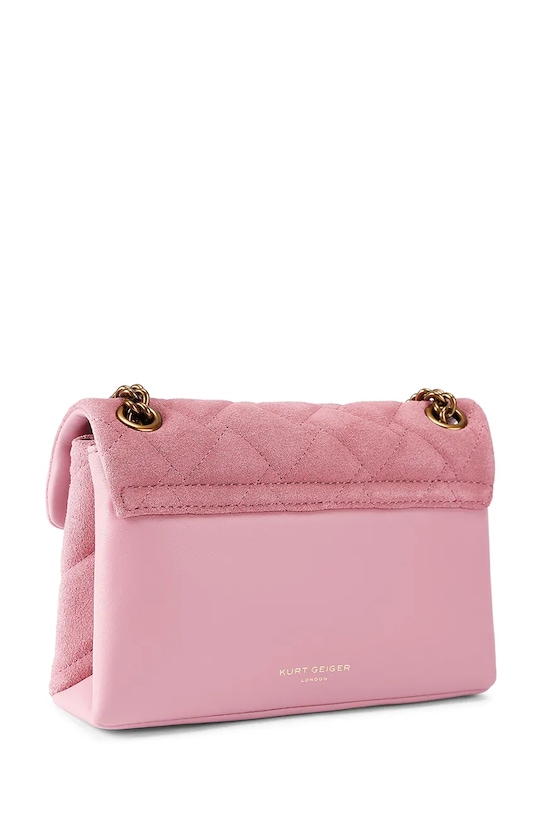 Akcesoria Kurt Geiger London torebka zamszowa Kensington 5017398219 różowy