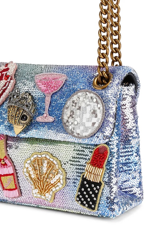 Kabelka Kurt Geiger London Kensington strieborná 5380067779