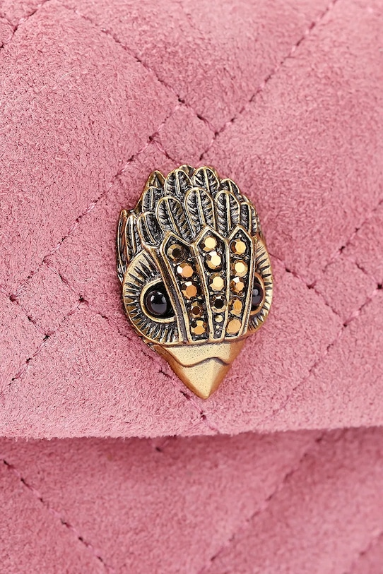 Semišová kabelka Kurt Geiger London Kensington 5365098209 ružová