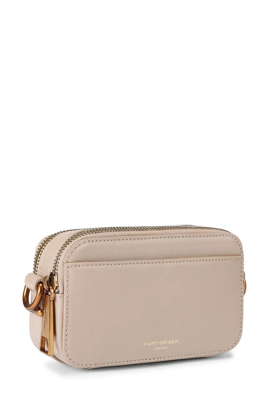 Akcesoria Kurt Geiger London torebka skórzana Shoreditch 5390347109 beżowy