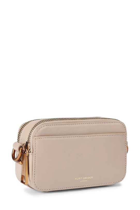 Akcesoria Kurt Geiger London torebka skórzana Shoreditch 5390347109 beżowy