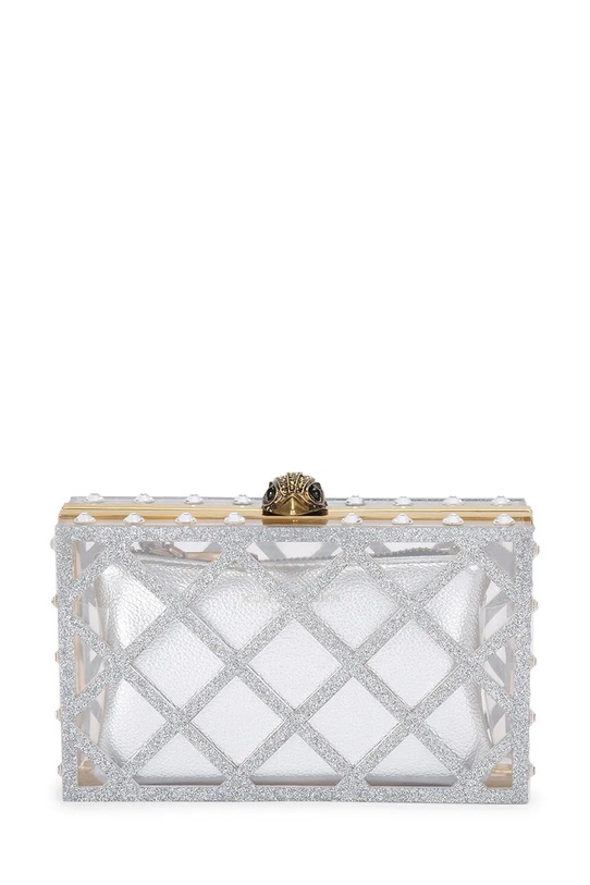 Kabelka Kurt Geiger London jednofarebný strieborná 3592963979