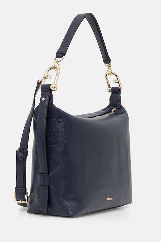 Furla poșetă de piele Tonie M Hobo WB01964.A.0023.2676S bleumarin SS26