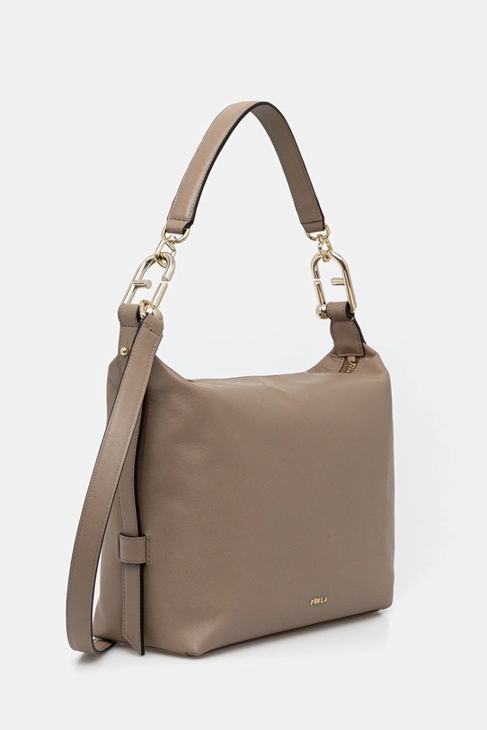 Furla torebka skórzana Tonie M Hobo WB01964.BX2045.1257S beżowy SS26