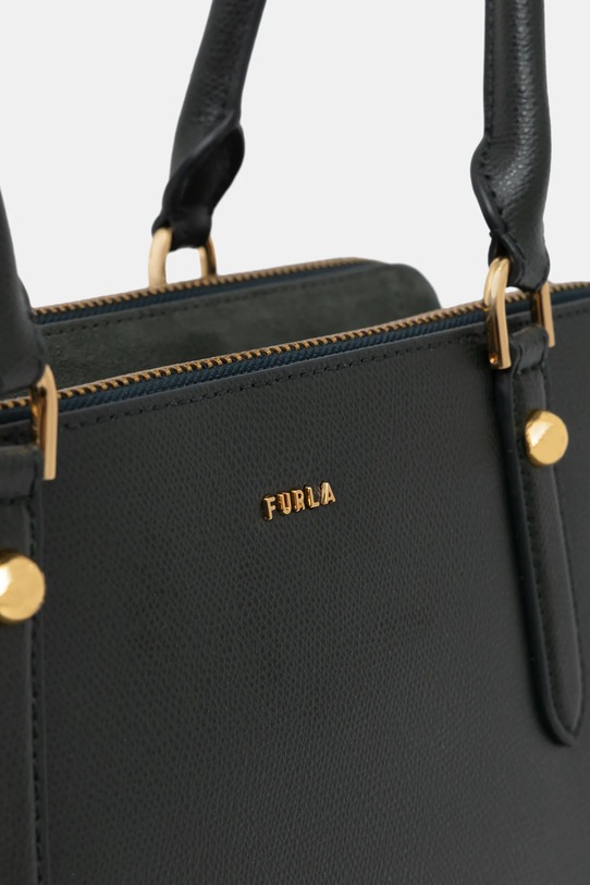 Furla torebka skórzana Giulia M Boston Bag zielony WB01871.BX0460.4491S