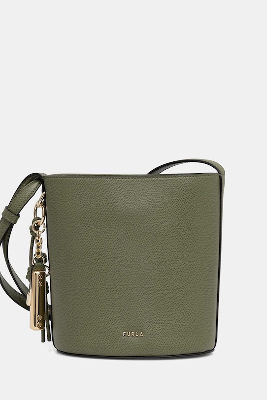 Furla torebka skórzana skóra licowa zielony WE00859.ARE000.4555S