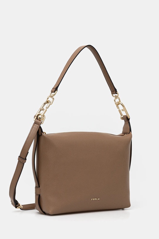 Furla torebka skórzana Tonie Mini Hobo WE00877.A.0023.4489S brązowy SS26