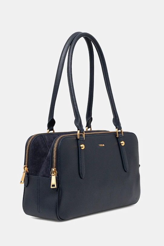 Furla torebka skórzana Giulia M Boston Bag WB01871.BX0460.2676S granatowy SS26