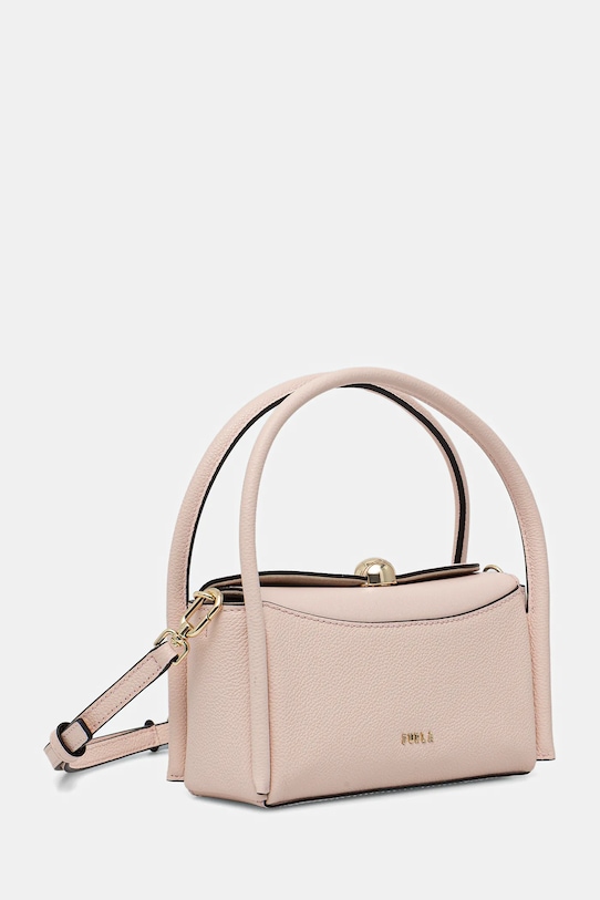 Furla torebka skórzana Nicole Mini Boston Bag WE00893.BX4296.4355S różowy SS26