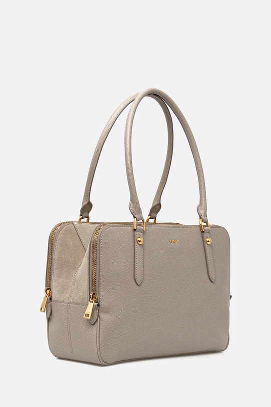 Furla torebka skórzana Giulia L Boston Bag WB01872.BX0460.4488S szary SS26