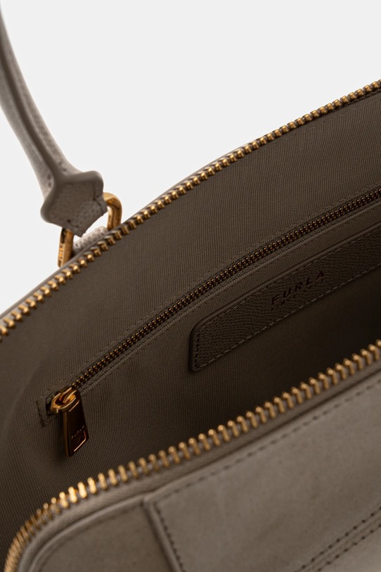 Furla torebka skórzana Giulia L Boston Bag WB01872.BX0460.4488S szary