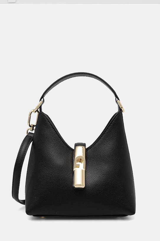 Furla torebka skórzana skóra licowa czarny WE00876.ARE000.O6000