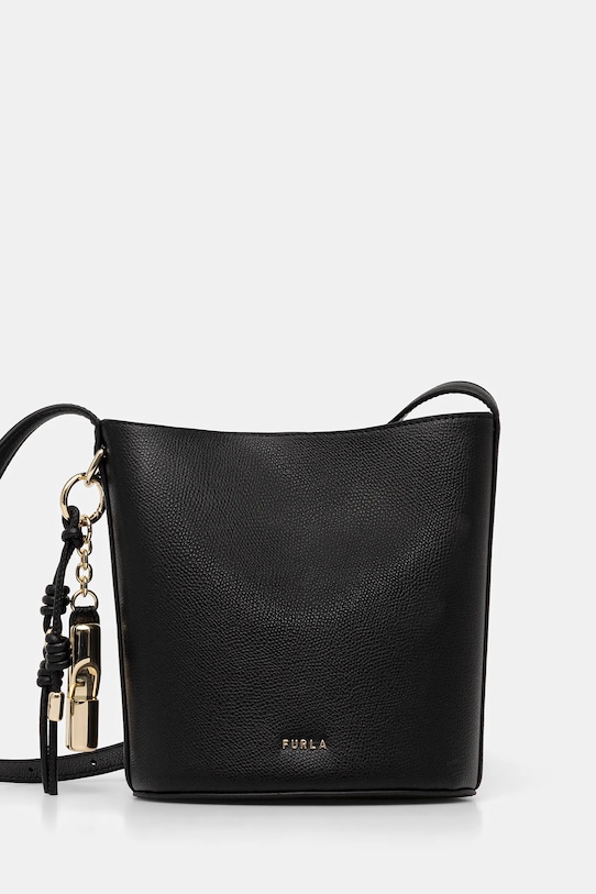 Furla torebka skórzana skóra licowa czarny WE00859.ARE000.O6000