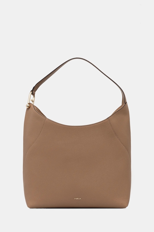 Furla torebka skórzana Lara L Hobo skóra licowa beżowy WB01876.HSF000.YU500