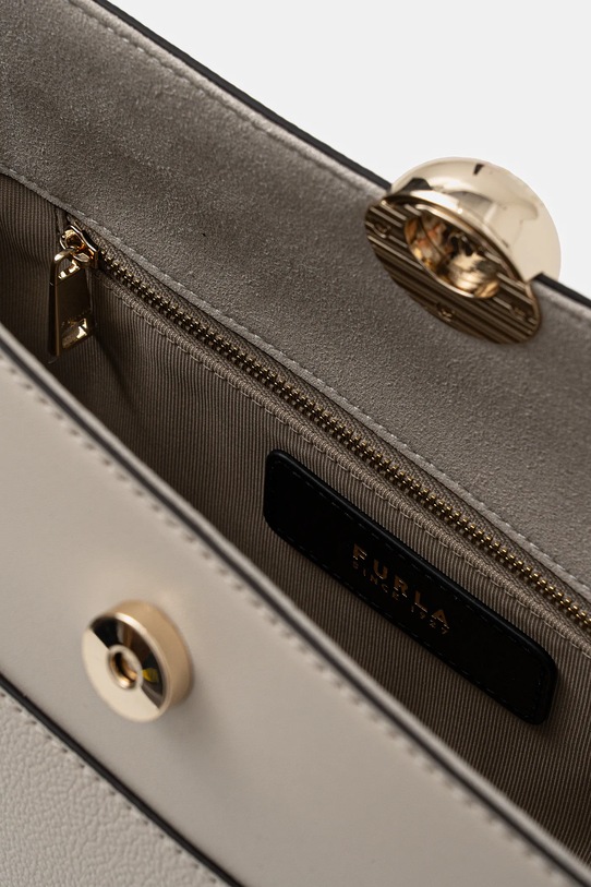 Furla torebka skórzana Nicole M Boston Bag WB01883.BX4296.4556S beżowy