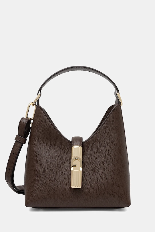 Furla torebka skórzana skóra licowa brązowy WE00876.ARE000.4284S