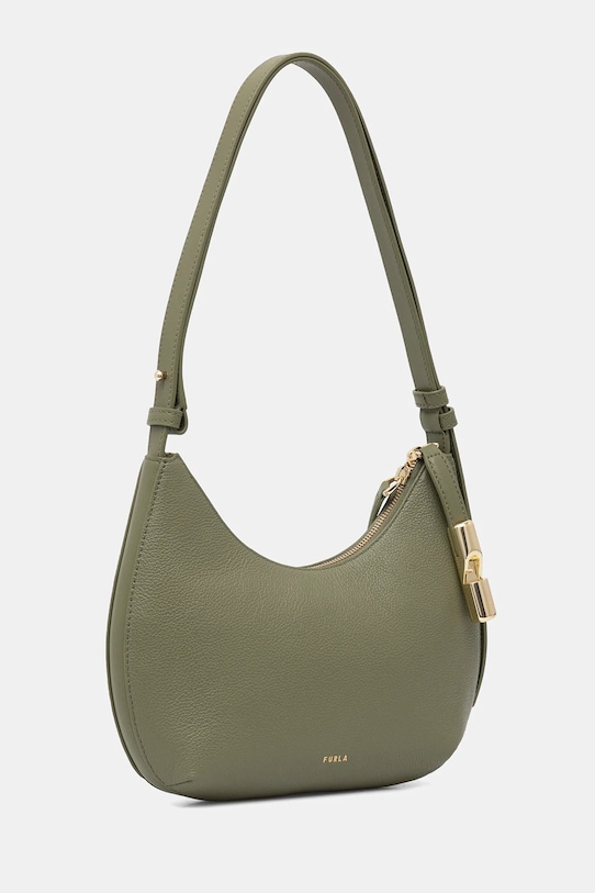 Kožená kabelka Furla Goccia S WB01500.BX3353.4555S zelená SS26