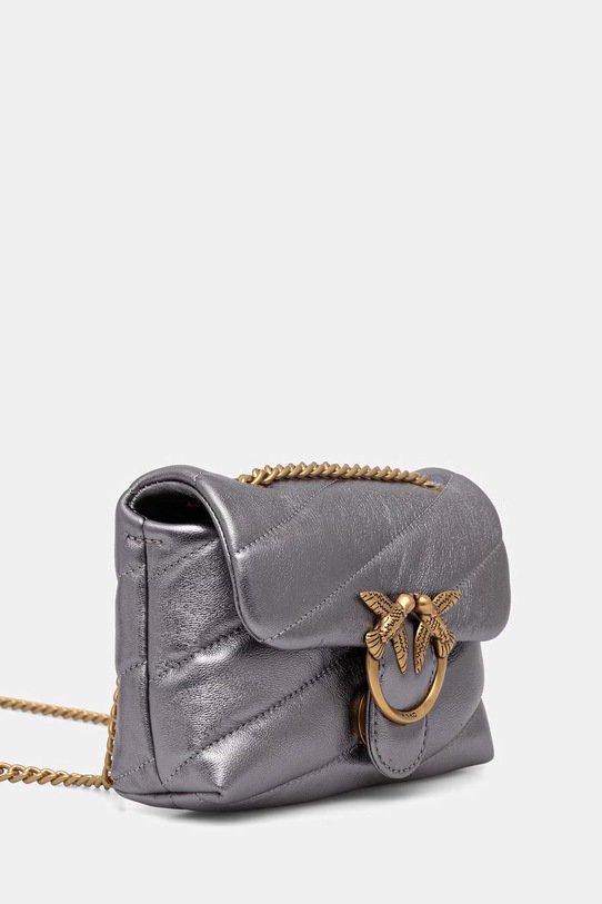 Pinko crossbody torbica ženska usnjena 100040.A360 srebrna SS26