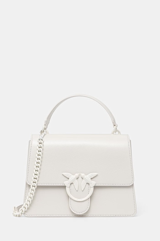 Pinko torebka skórzana skóra licowa biały 100066.A315