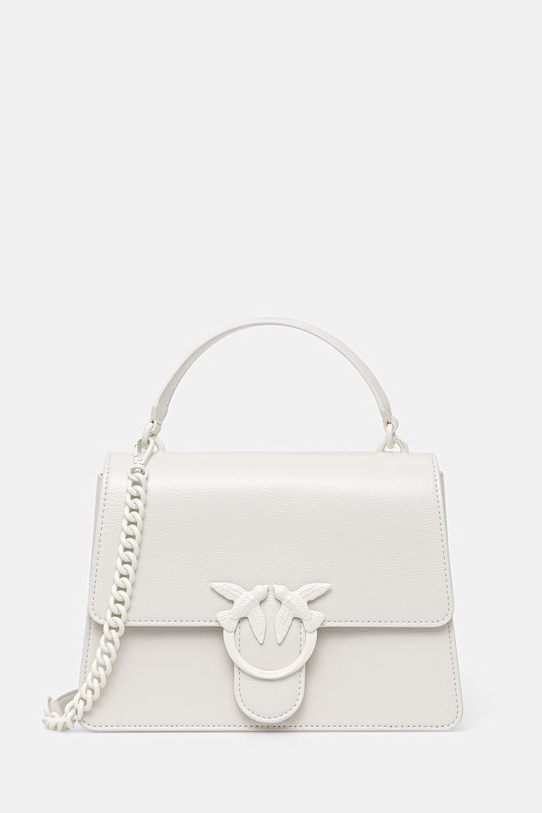 Pinko torebka skórzana skóra licowa biały 100066.A315